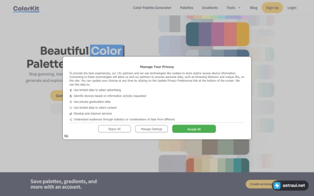 Главная страница Colorkit