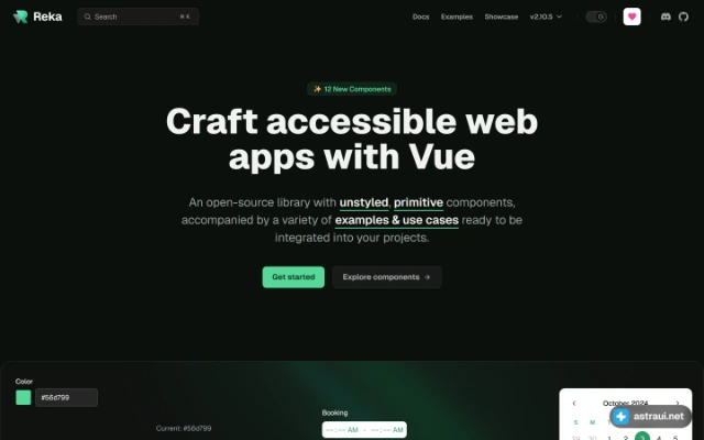 Главная страница Reka UI
