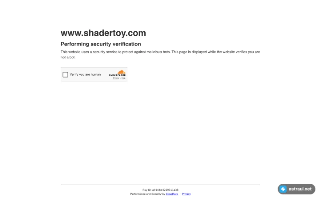 Главная страница Shadertoy