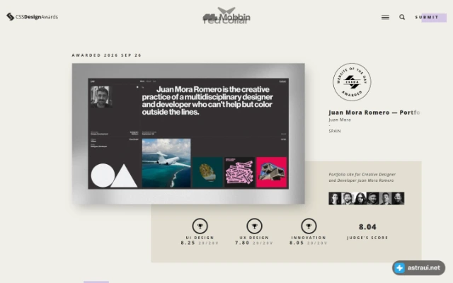 Главная страница CSS Design Awards