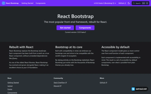 Главная страница React Bootstrap