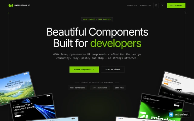 Главная страница Watermelon UI