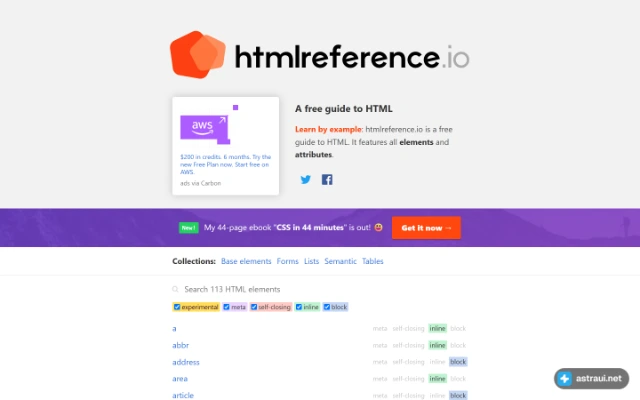 Главная страница HTML Reference