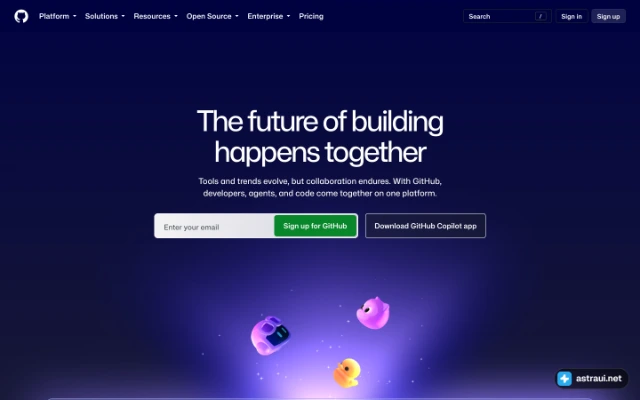 Главная страница GitHub