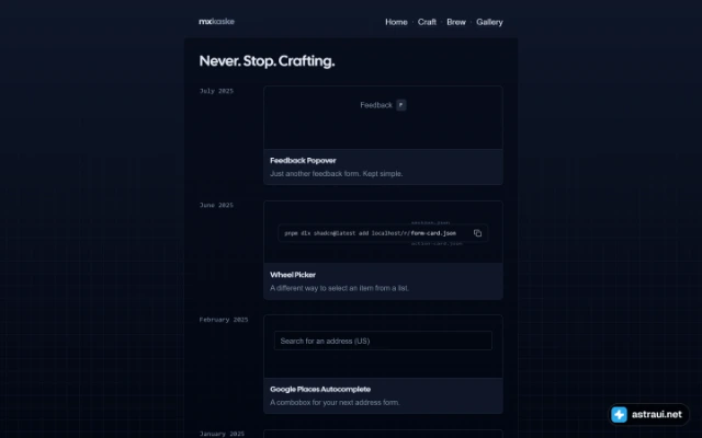 Главная страница craft.mxkaske.dev