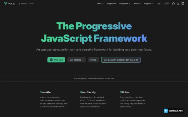 Главная страница Vue.js