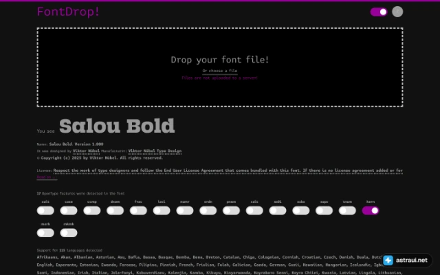 Главная страница FontDrop!