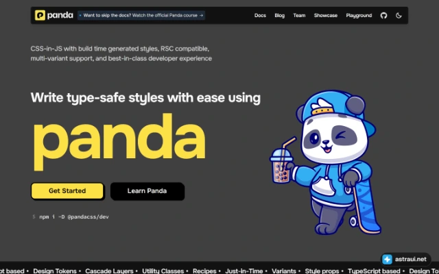 Главная страница Panda CSS
