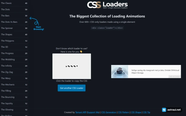 Главная страница CSS Loaders