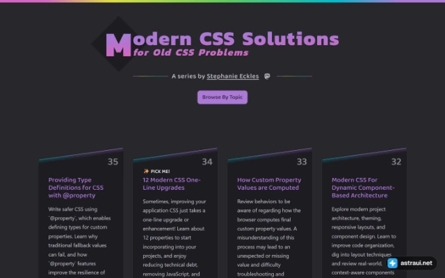 Главная страница Modern CSS Solutions