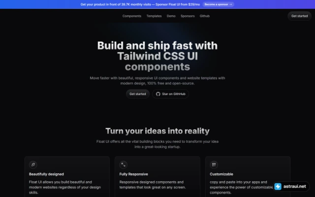 Главная страница Float UI