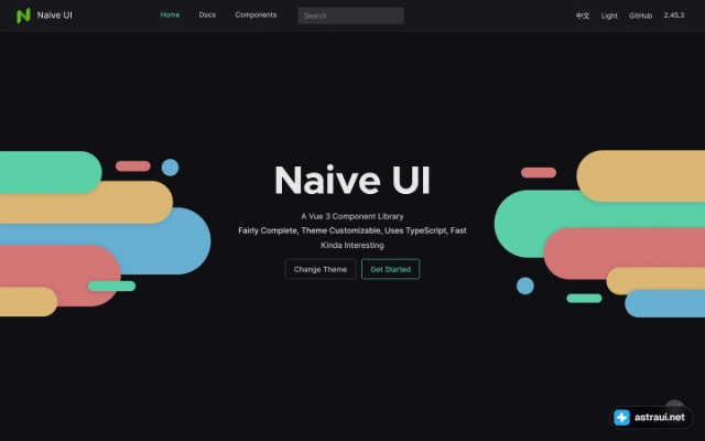 Главная страница Naive UI
