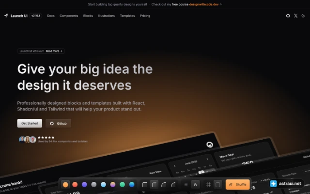 Главная страница Launch UI