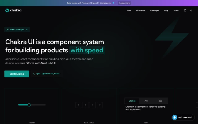 Главная страница Chakra UI
