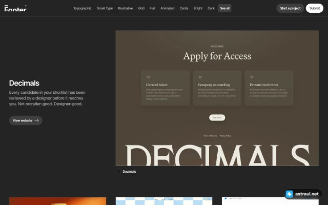 Главная страница Footer.design