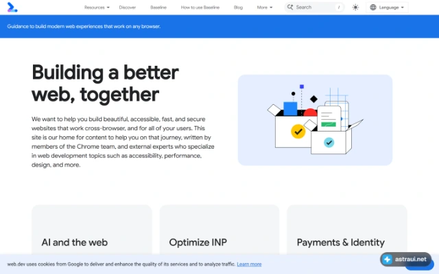 Главная страница web.dev