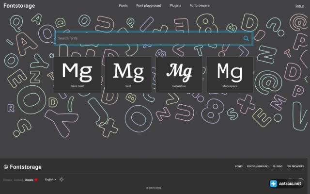 Главная страница Fontstorage