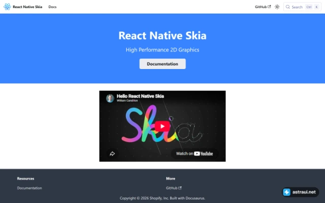Главная страница React Native Skia