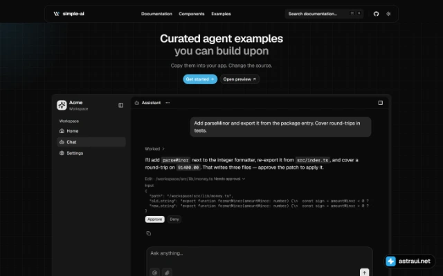 Главная страница Simple AI