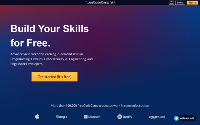 Главная страница freeCodeCamp