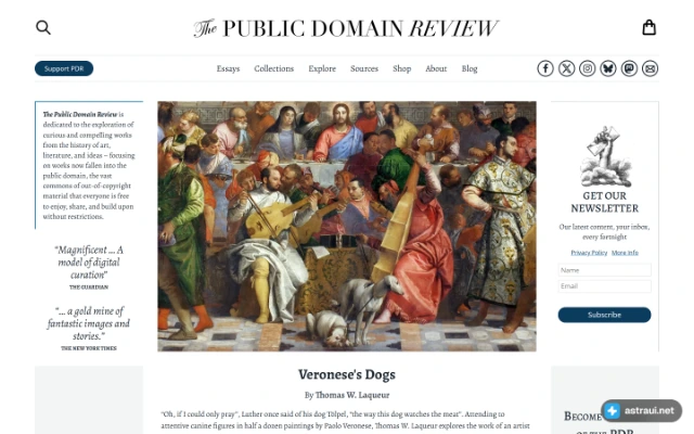 Главная страница The Public Domain Review