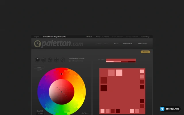 Главная страница Paletton