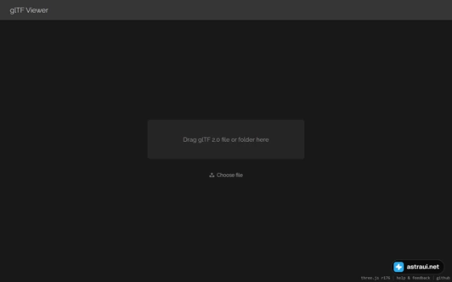 Главная страница glTF Viewer