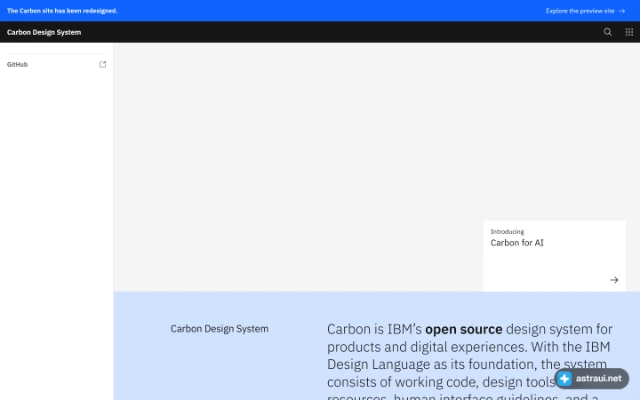 Главная страница Carbon Design System