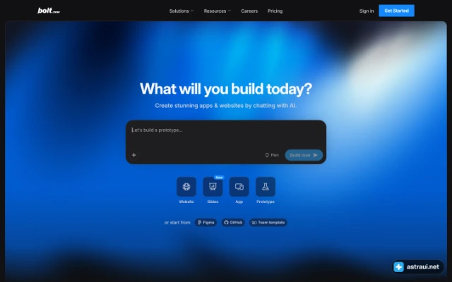 Главная страница Bolt.new