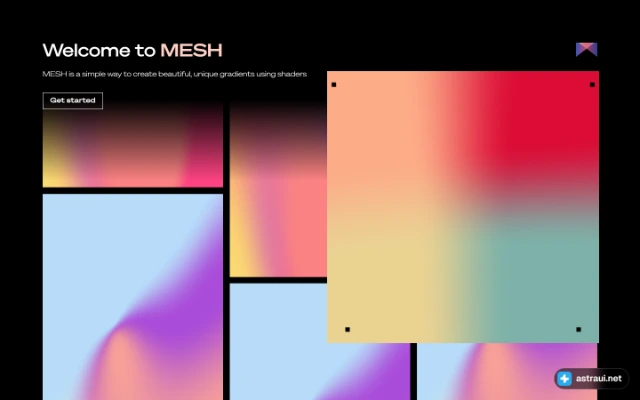 Главная страница Mesh Gradient