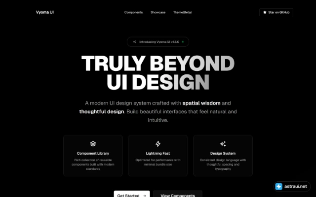 Главная страница Vyoma UI