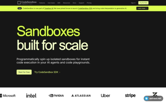 Главная страница CodeSandbox