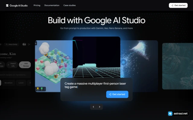 Главная страница Google AI Studio