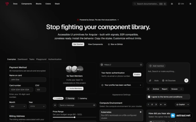 Главная страница spartan/ui