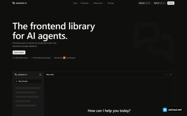 Главная страница assistant-ui