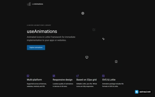 Главная страница useAnimations