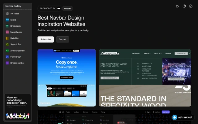 Главная страница Navbar Gallery
