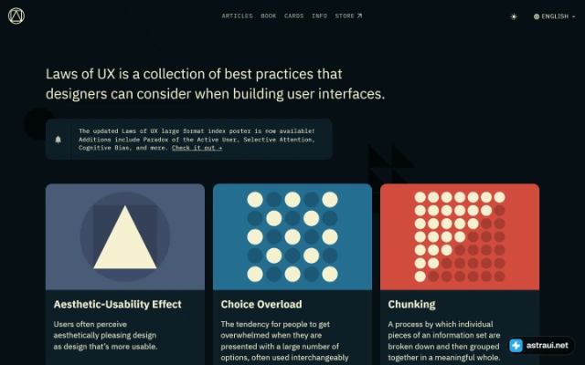 Главная страница Laws of UX