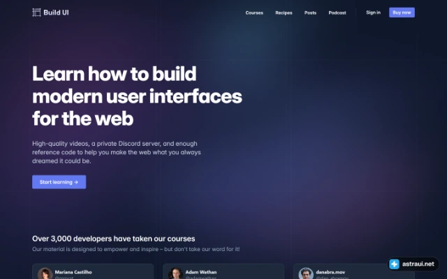 Главная страница Build UI