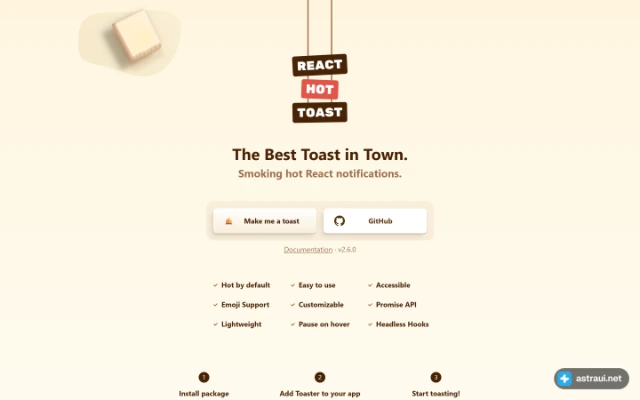 Главная страница react-hot-toast