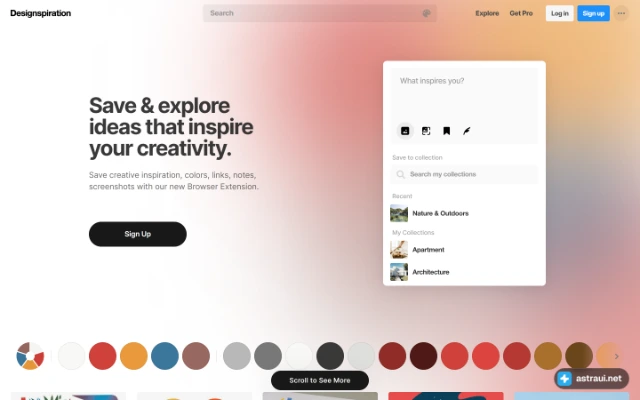 Главная страница Designspiration