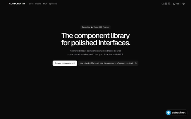 Главная страница Componentry