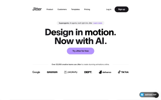 Главная страница Jitter