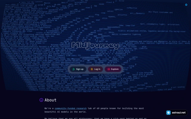 Главная страница Midjourney