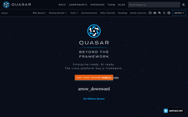 Главная страница Quasar