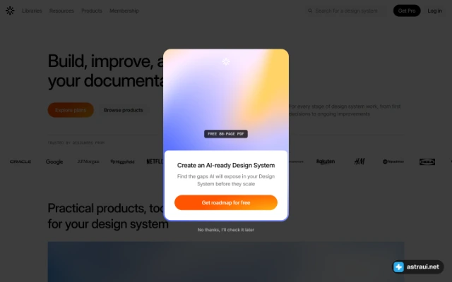 Главная страница Design Systems Surf