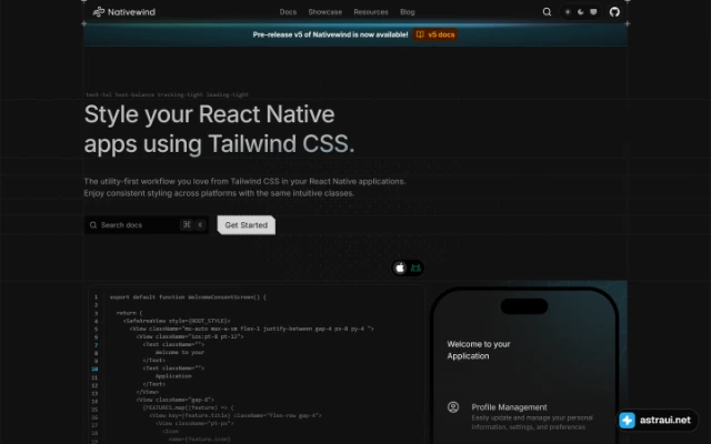 Главная страница NativeWind