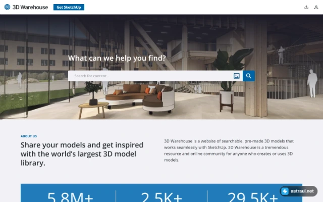 Главная страница 3D Warehouse