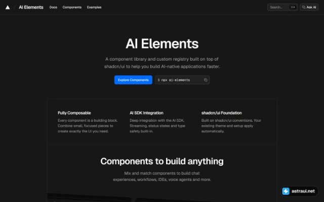 Главная страница AI Elements