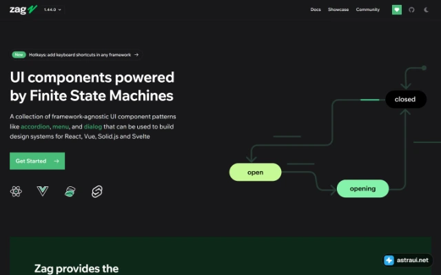 Главная страница Zag.js